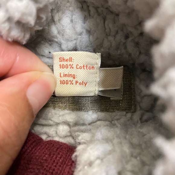 Carbon 2 Cobalt Sweater Men's Medium Sherpa Fleece Lined Full Zip Beige Gray - Picture 6 of 12